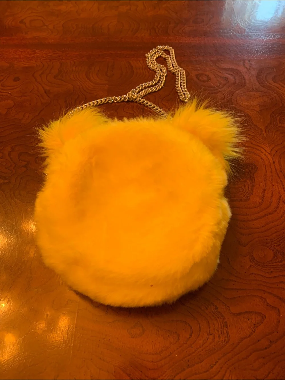 The Children's Place Yellow Fuzzy Smiley Face Crossbody Bag